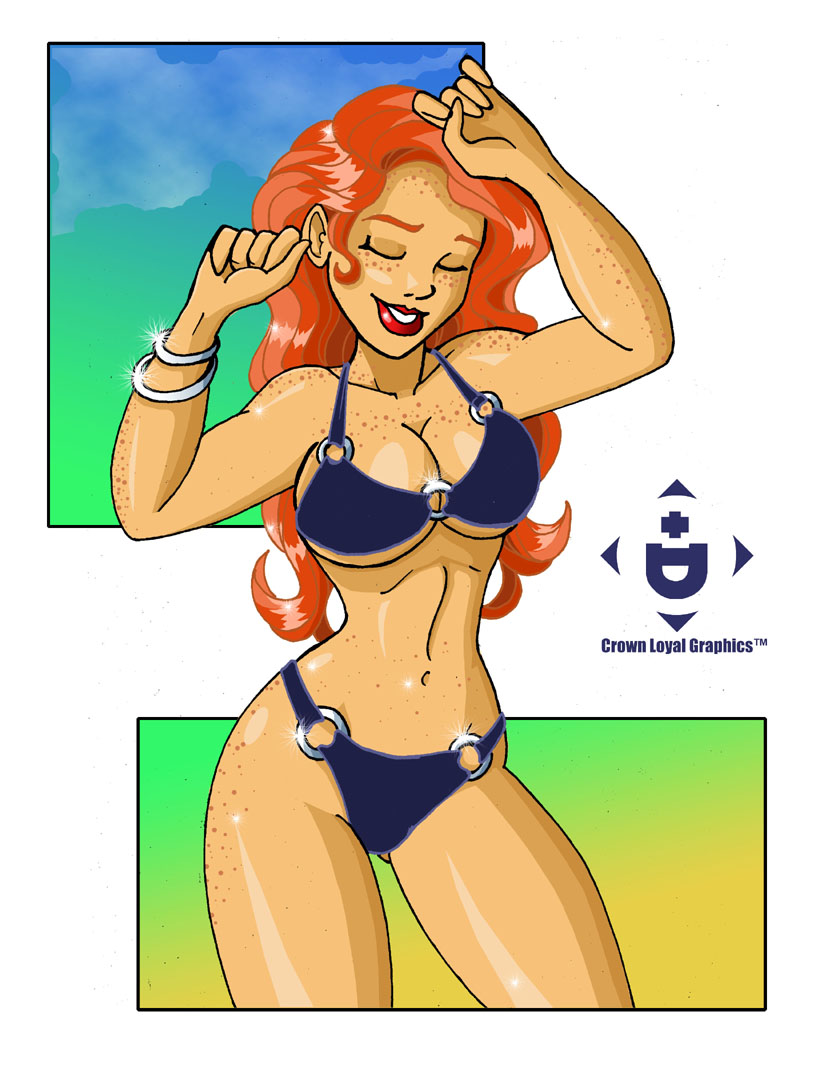 Colors -- Bikini Girl Redhead