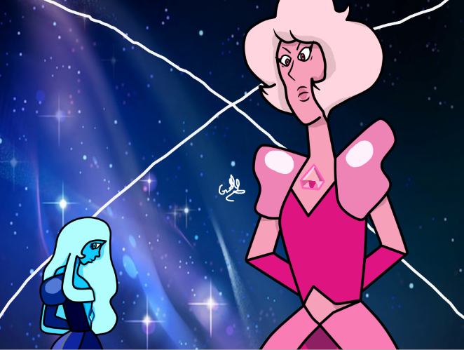 Pink and 2025 blue diamond