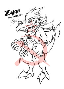 Zakh the Firecroc - Sketch