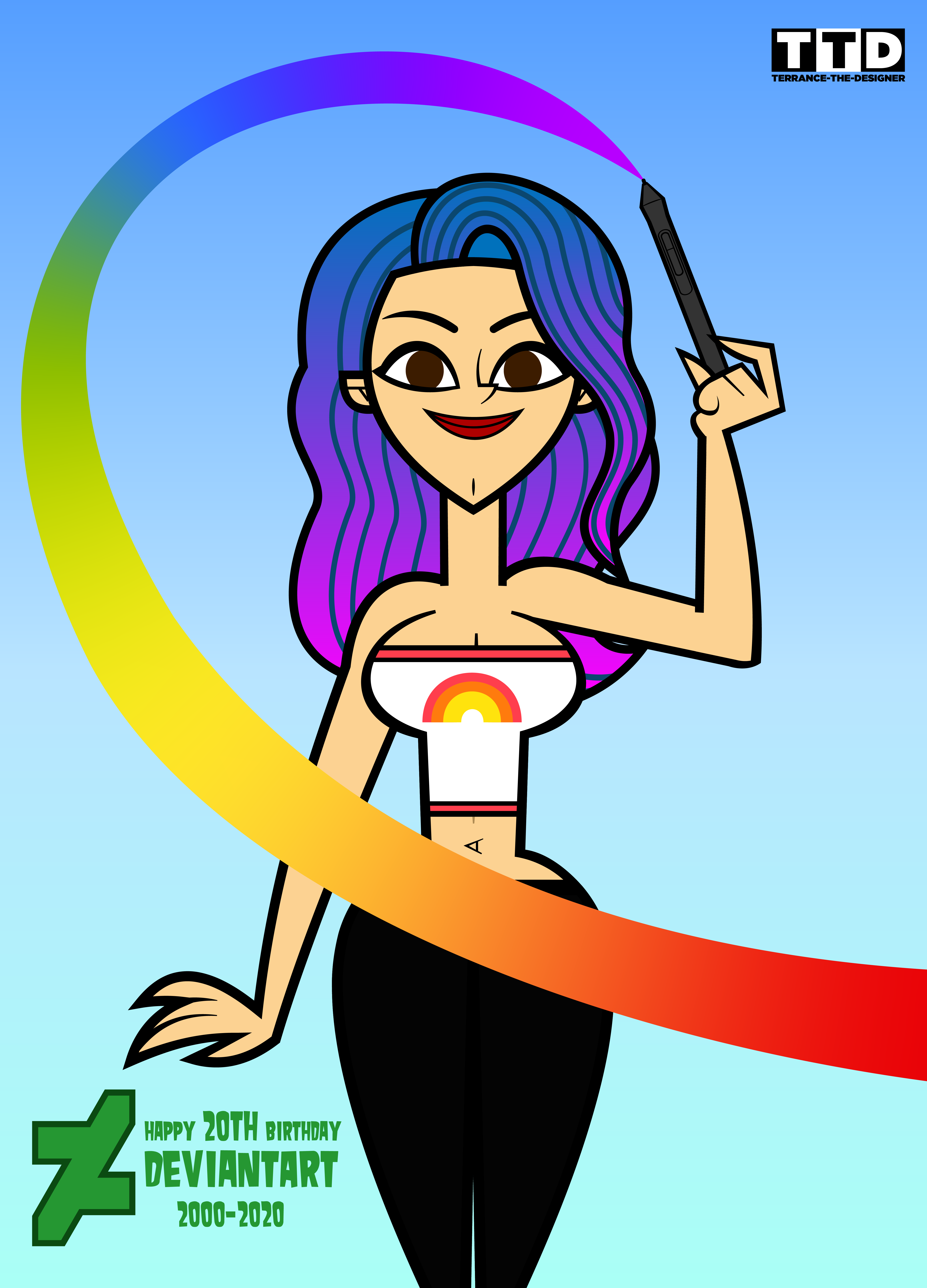 T Deviantart Celebrating 20th Anniversary of DeviantART by ArtByTerranceJones on ...