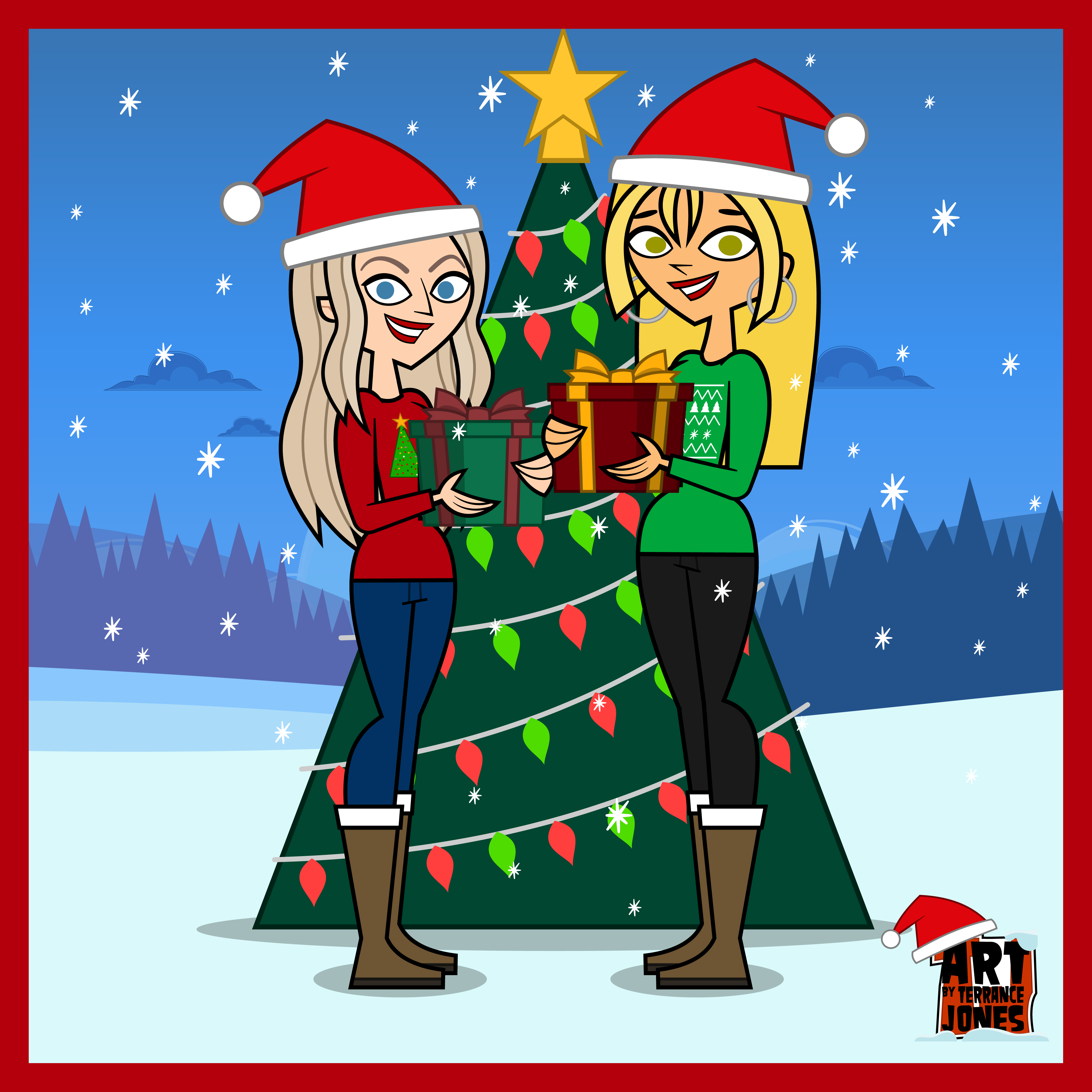 TD Christmas - Kristin Fairlie and Bridgette by ArtByTerranceJones on ...