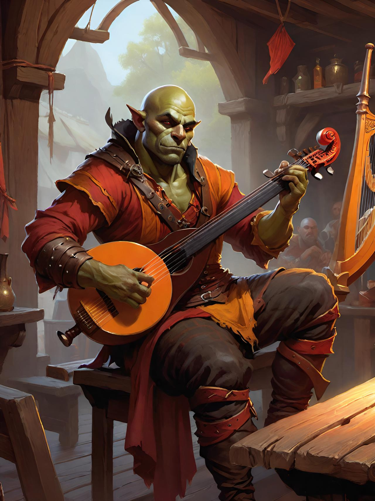 Male Half Orc Bard By SgtPhysh On DeviantArt male-half-orc-bard-by-sgtphysh-on-deviantart