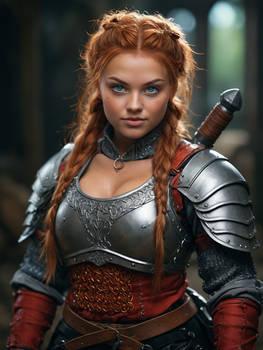 Female Dwarf Wearing A Breastplate