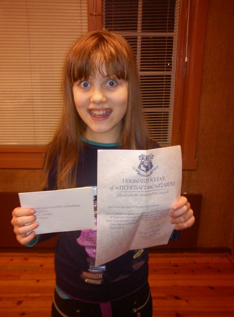 Hogwarts Admittance Letter