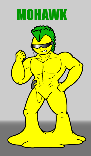 Mohawk and his Headphone Jack by KingMonster on DeviantArt