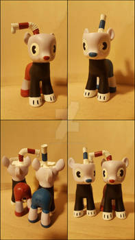 Cuphead and Mugman Custom Pony