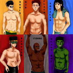 Shirtless titans