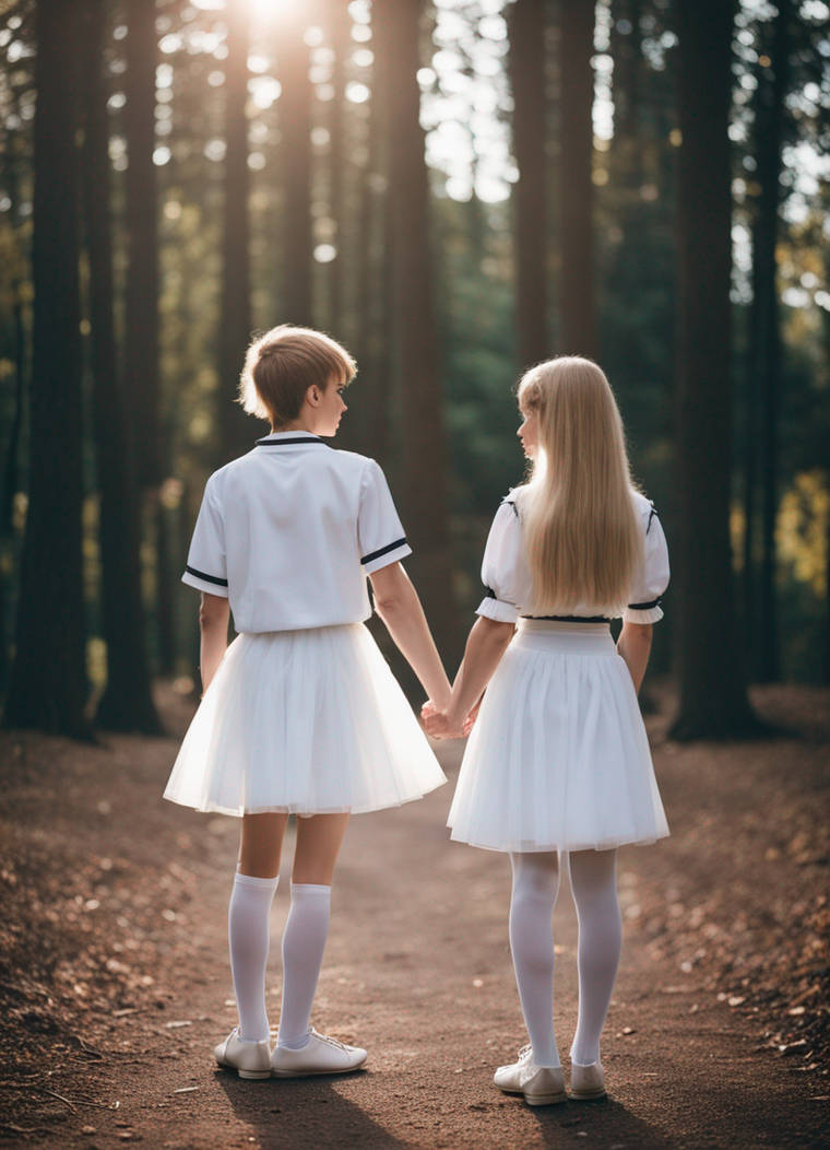 Sissy boy and girl dressed in white skirt by DonPablooo on DeviantArt