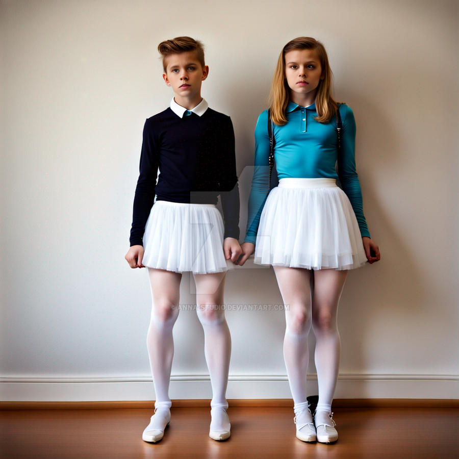 Sissy Boy And Girl Wearing White Tights By Anna Studio On DeviantArt sissy-boy-and-girl-wearing-white-tights-by-anna-studio-on-deviantart