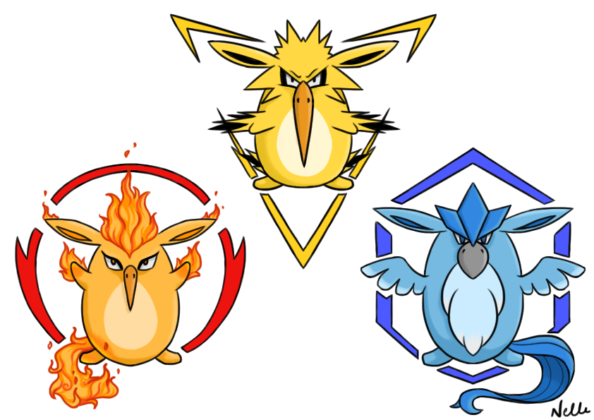Instinct, Valor, Mystic by Nellehfox on DeviantArt
