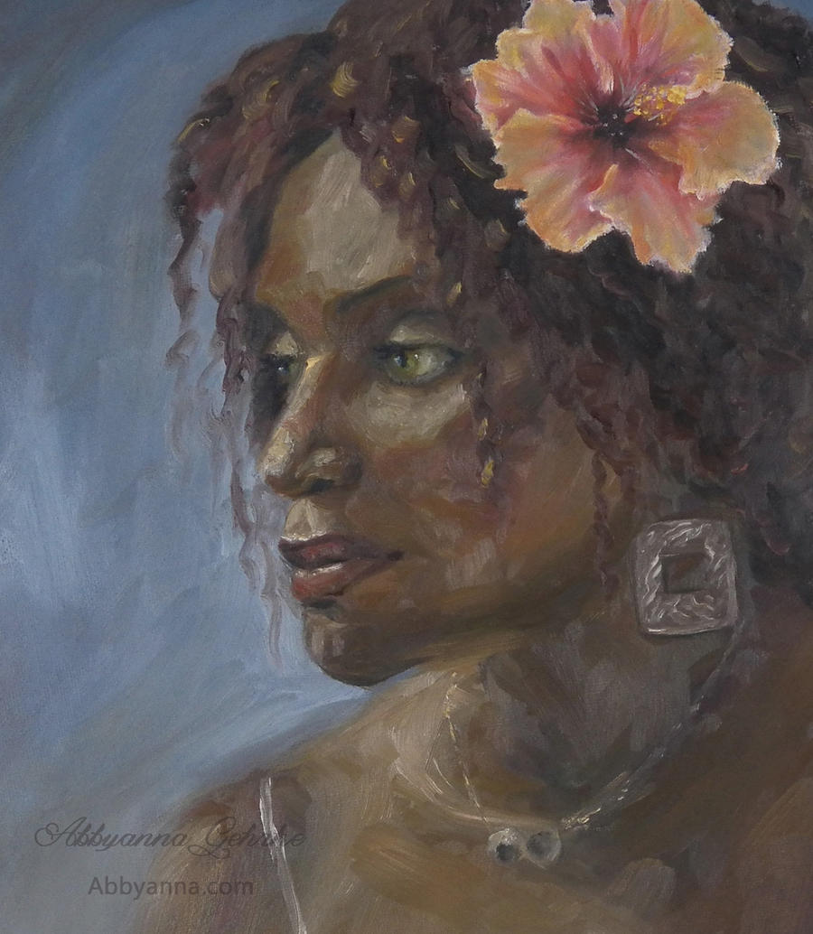 Portrait in Oil-Hibiscus