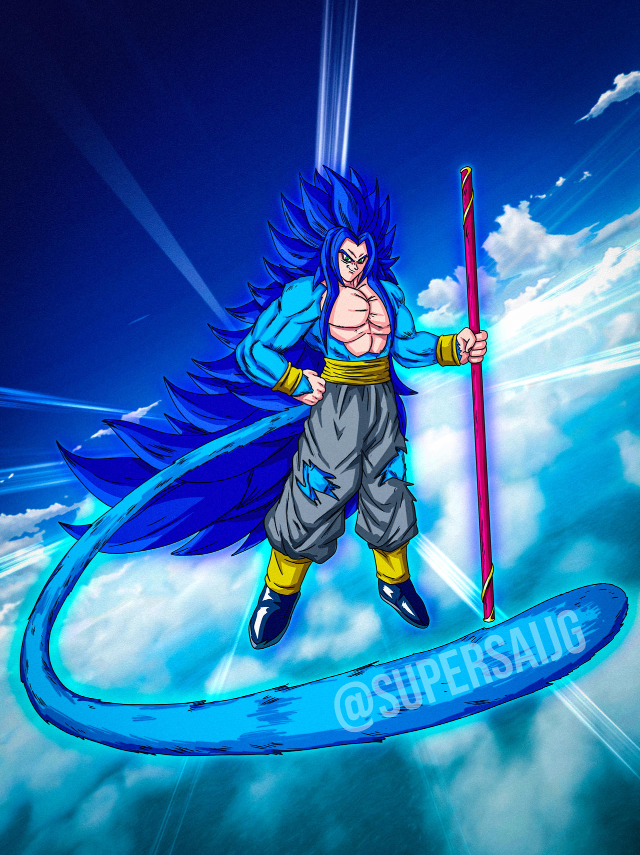 Goku Super Saiyajin Blue 8 by gonzalossj3 on DeviantArt