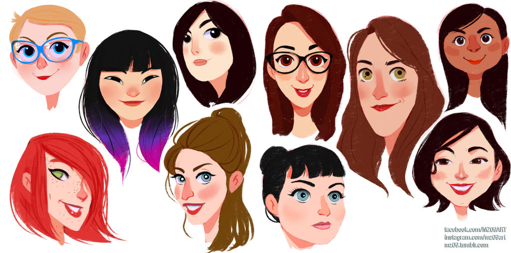 Deviantart Model Faces Girl Faces by MZ09 on DeviantArt