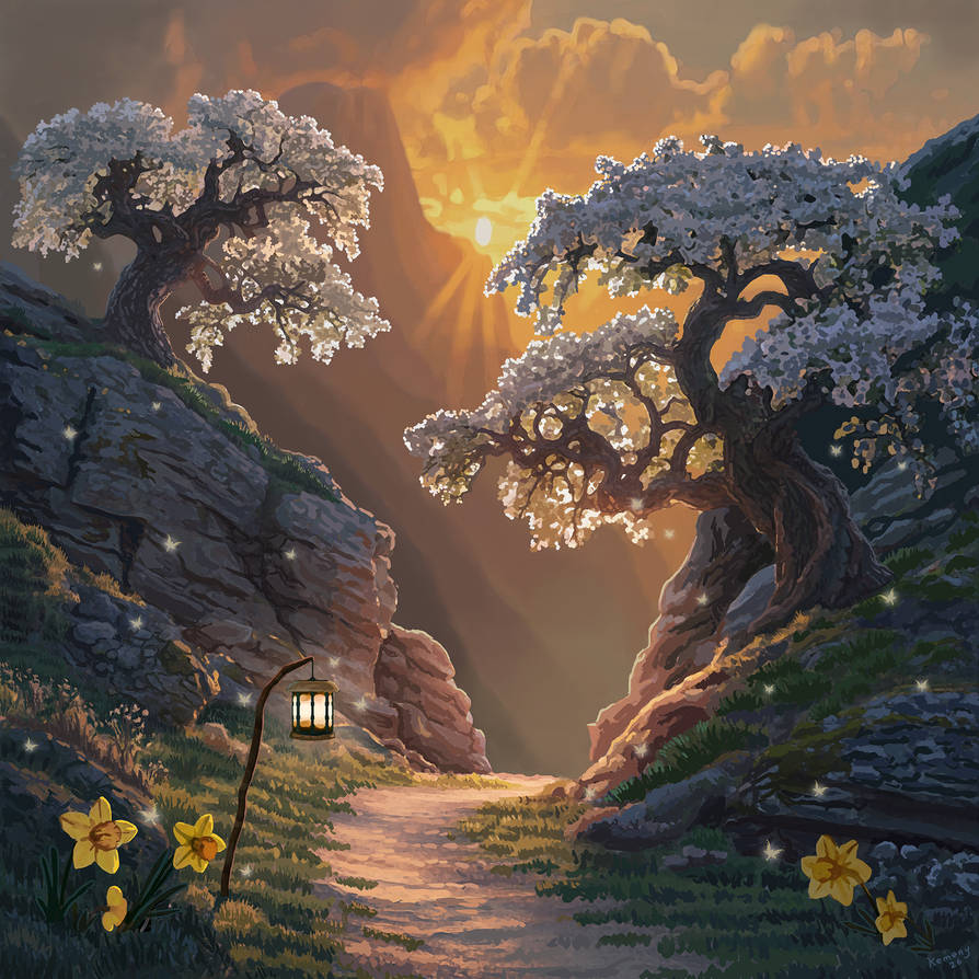 Two Paths Spring Spring Path by jkemeny on DeviantArt