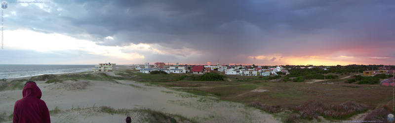 sunset storm