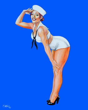 Salute To The Navy Pin-Up