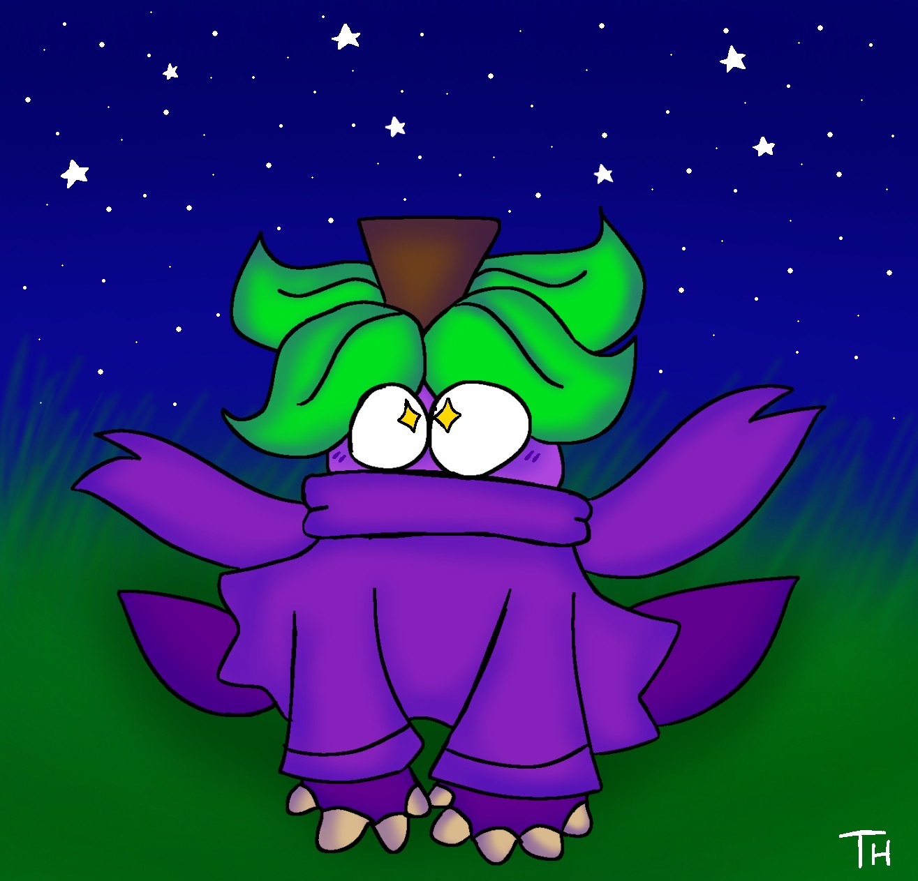 Makz looking at the stars