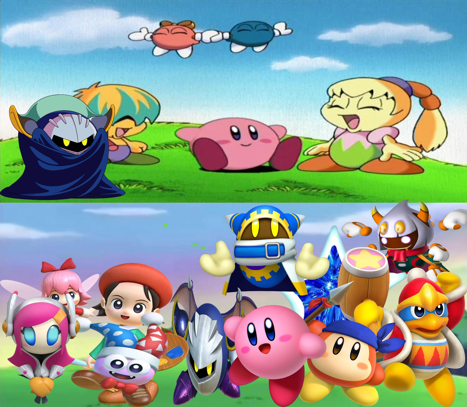 Game Kirby meets Anime Kirby by AwesomeGameDude10 on DeviantArt