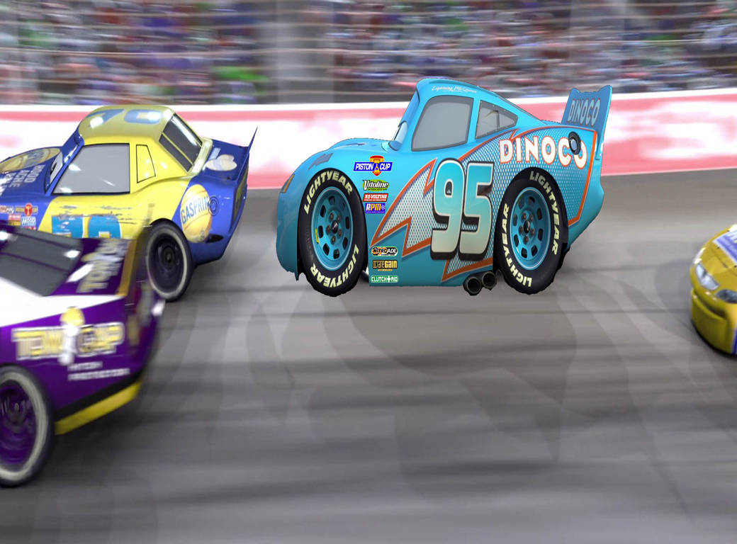 Dinoco Lighting McQueen racing by AwesomeGameDude10 on DeviantArt