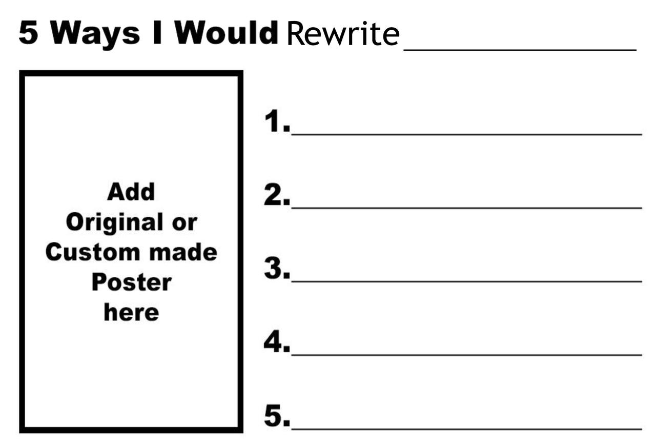 Rewrites Template 5 ways I would rewrite (blank) by AwesomeGameDude10 on DeviantArt