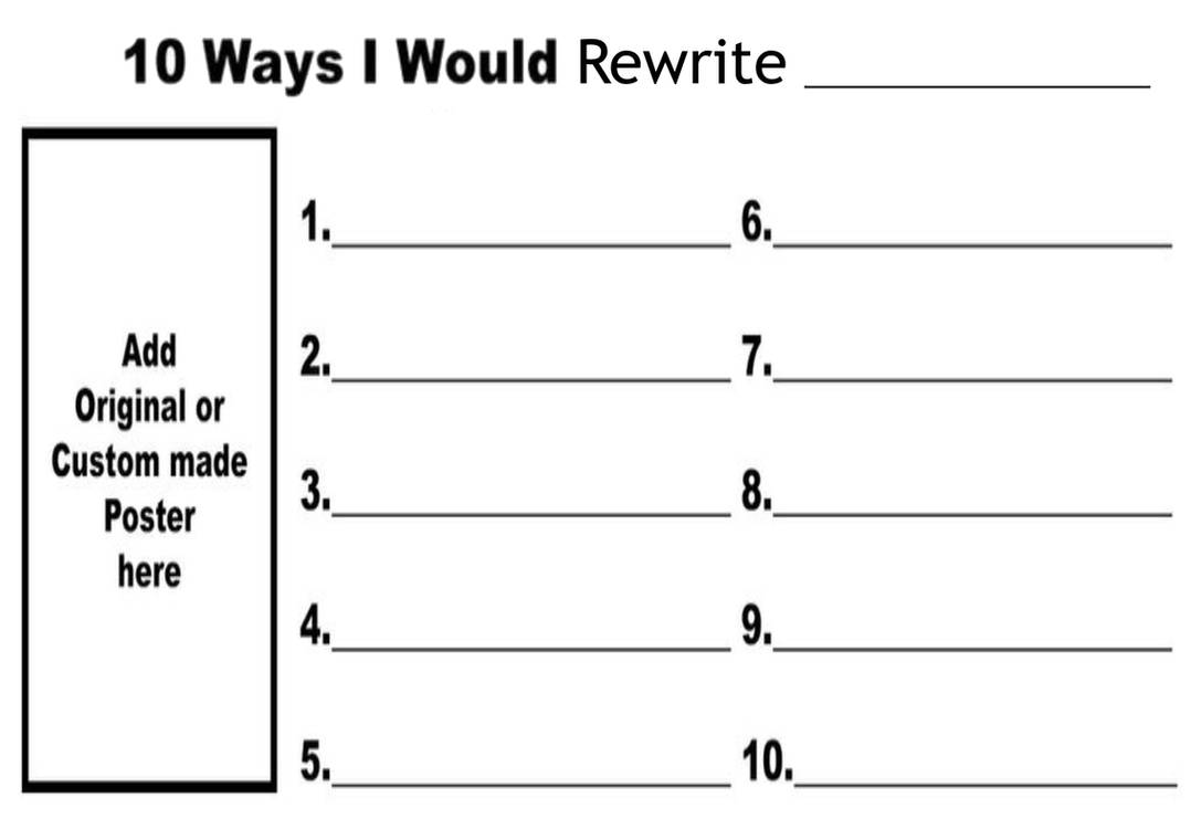 Rewrites Template 10 ways I would rewrite (blank) by AwesomeGameDude10 on DeviantArt
