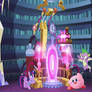 Kirby and Twilight entering the Crystal Mirror