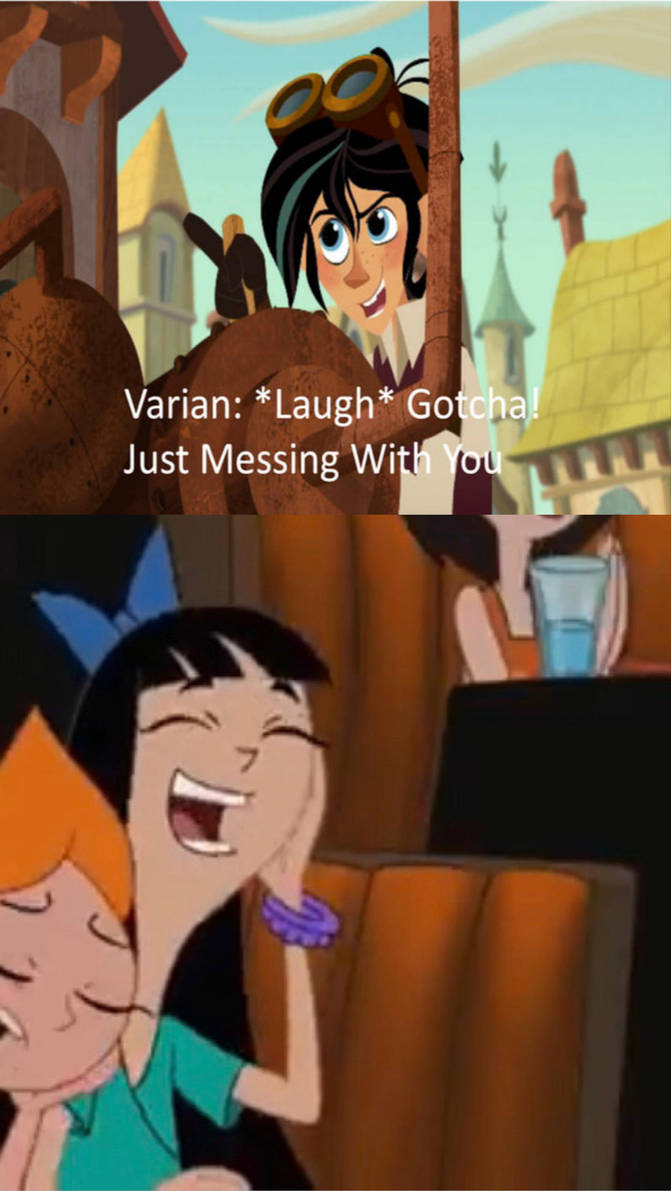 Stacy Laughs At Varian Pranking Eugene by Nicolefrancesca on DeviantArt