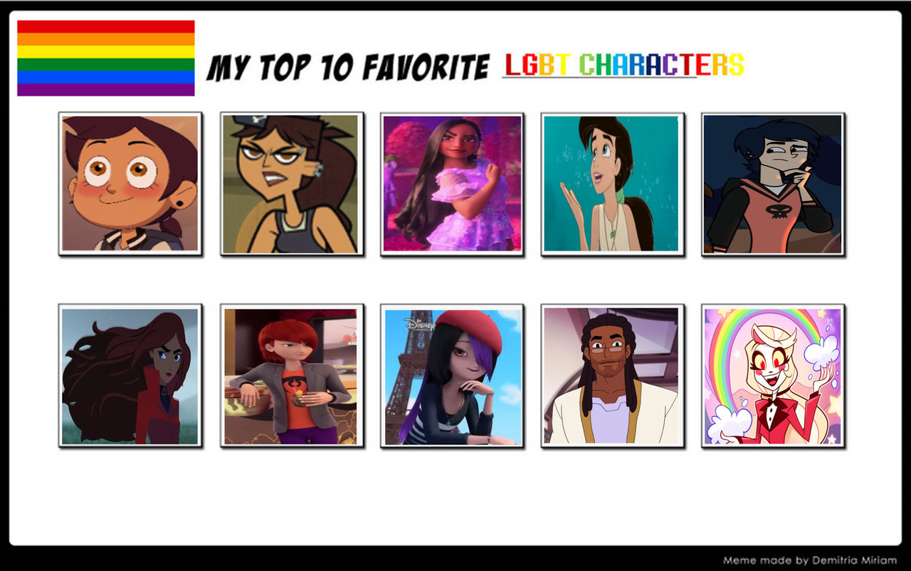 My Top 10 LGBT Characters by Nicolefrancesca on DeviantArt