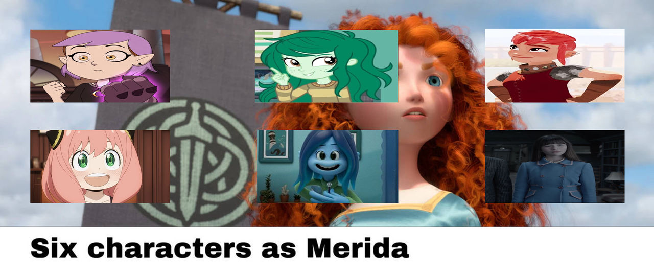 6 Characters As Merida by Nicolefrancesca on DeviantArt