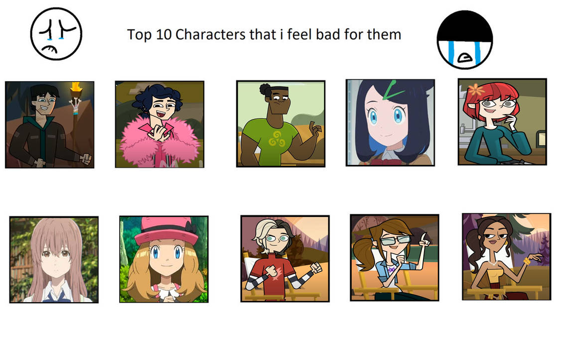 Bad Character Deviantart Top 10 characters i feel bad for by Nicolefrancesca on DeviantArt