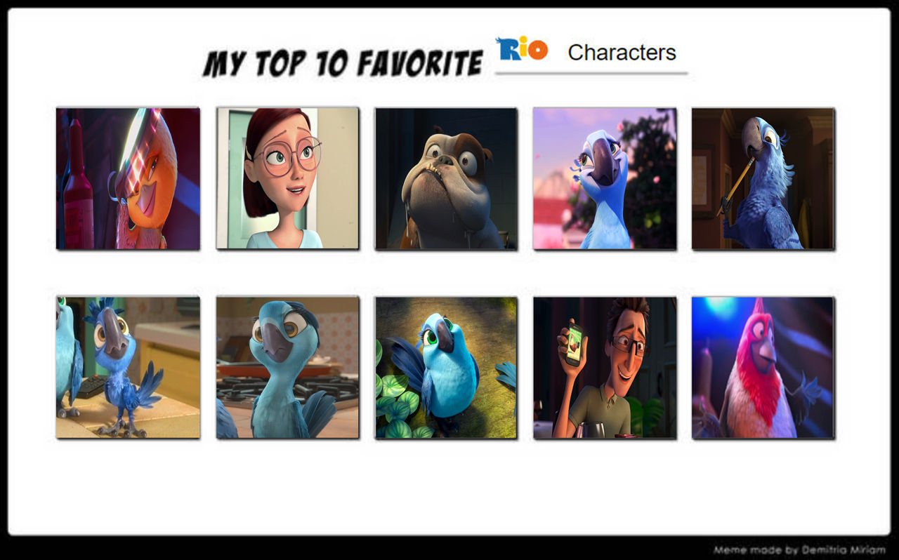 Top 10 Favorite Rio Characters by Nicolefrancesca on DeviantArt