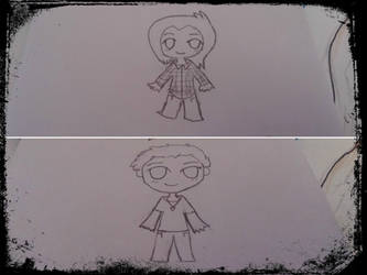 Chibi Sam and Dean Winchester