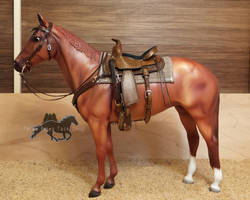 Brown Working Western Saddle Set