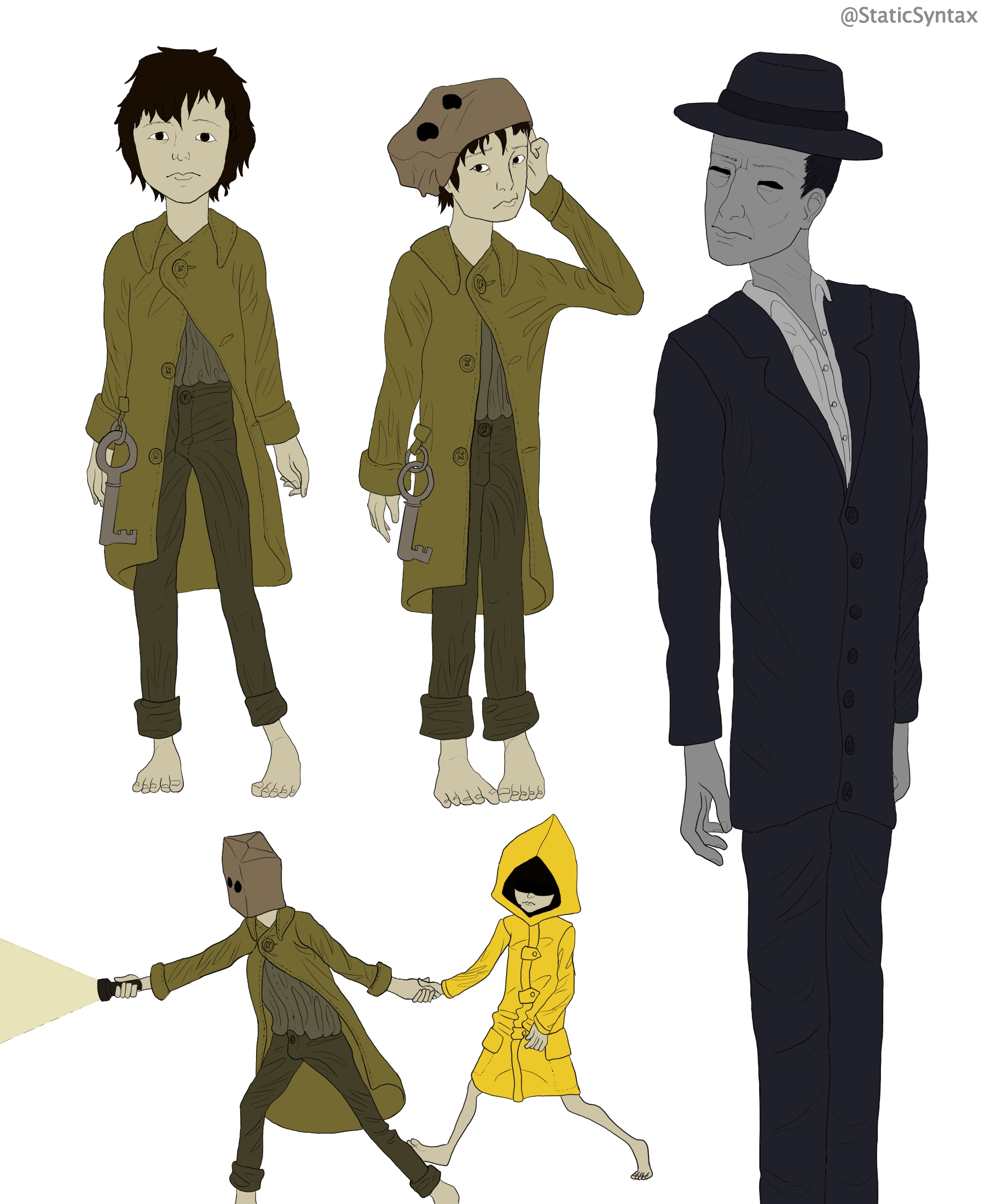 Little Nightmares 2 - Mono Ref Sheet by TheCreatorsEye on DeviantArt