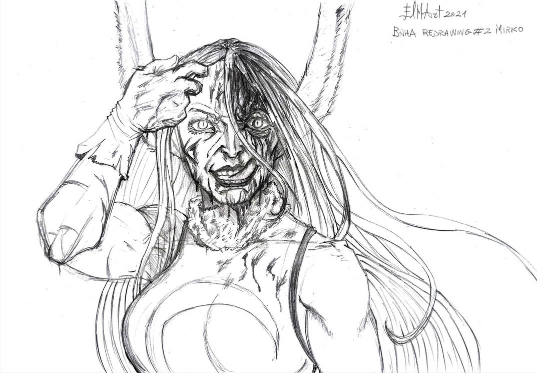BNHA Redrawing Manga Panel 2 Mirko by ElMArt on DeviantArt