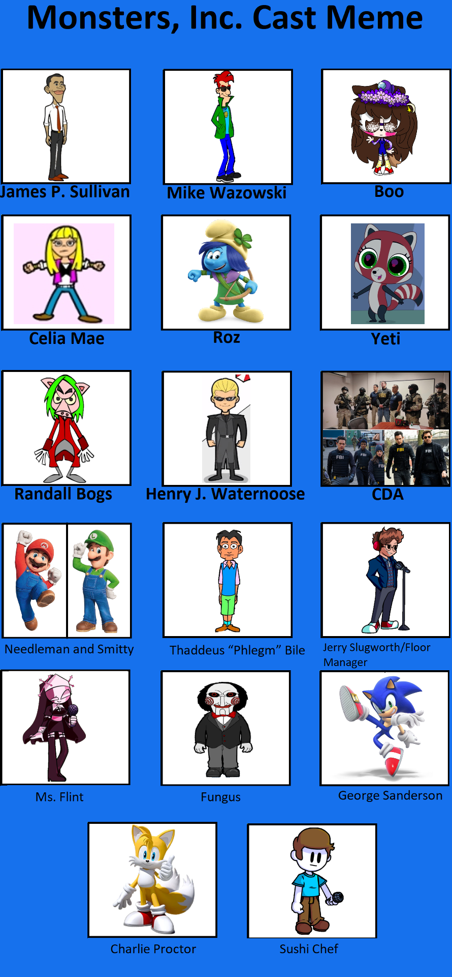 My Monsters Inc Cast By Inkagamesandfnf2007 On DeviantArt My monsters inc cast by inkagamesandfnf2007 on deviantart