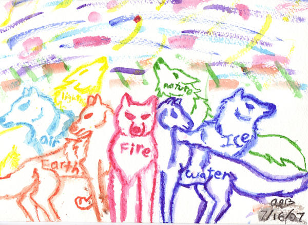 elemental wolves by whitesky10 on DeviantArt