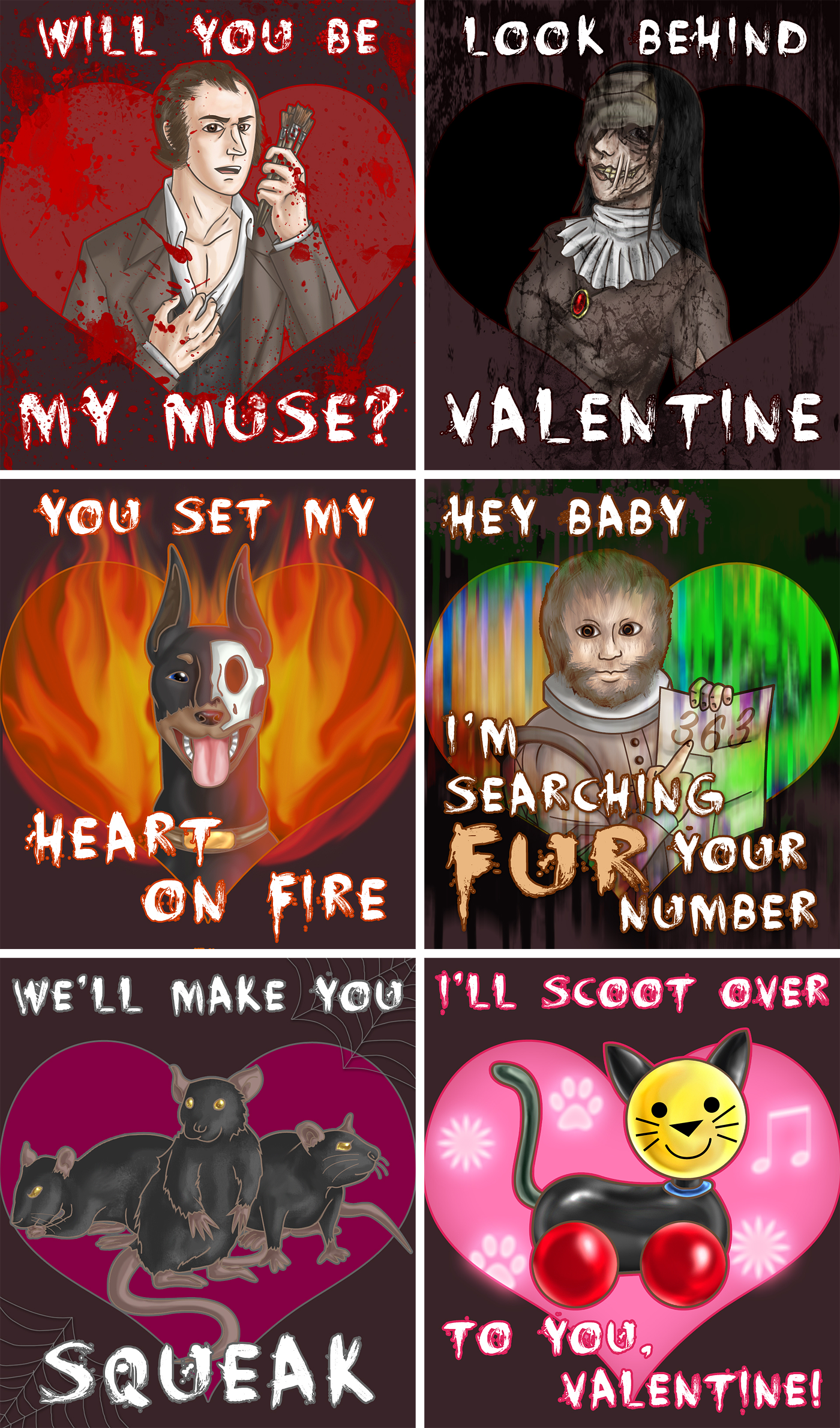 Layers of Fear Valentine Cards