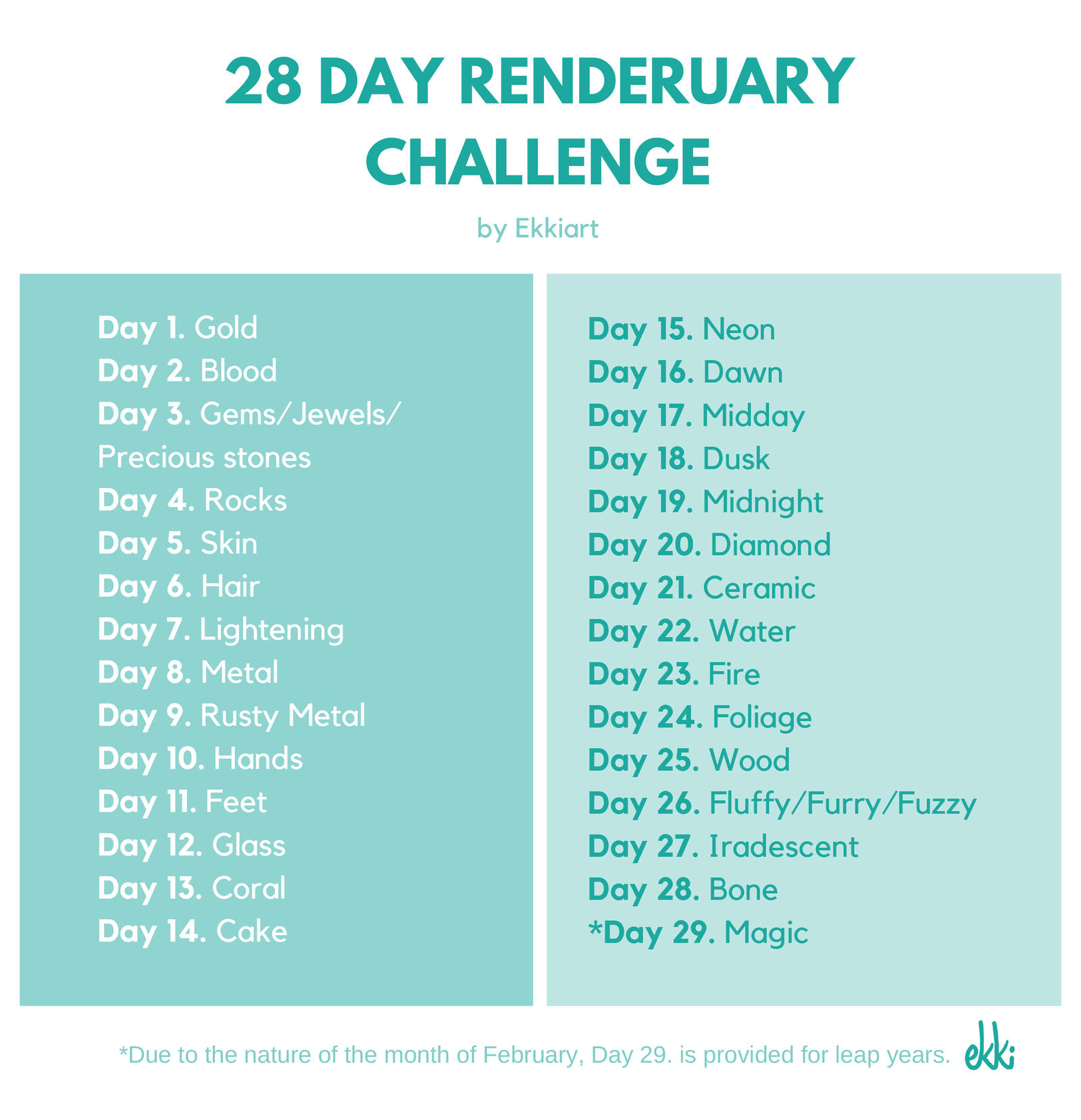 28 Day Renderuary Challenge