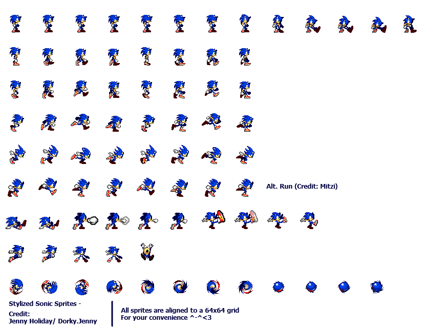Stylized Sonic Advance Sprites by xXxD0rkyJ3nnyxXx on DeviantArt