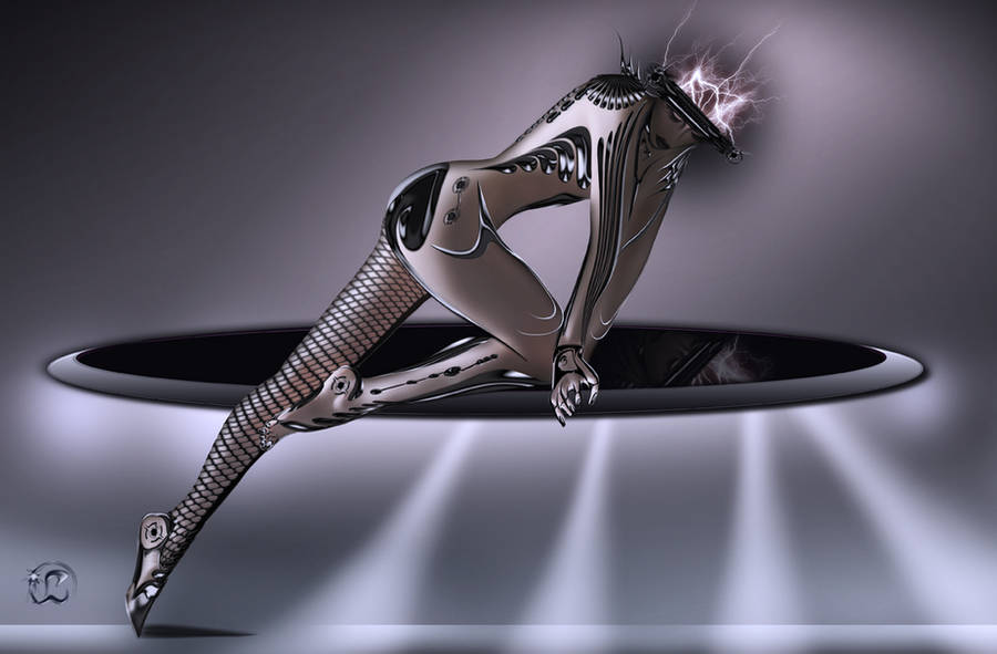 Cyborg on Hover-board by Lukay7