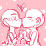 Kissing Valentines Ych - OPEN - Set price - 3 Slot by popsiadopts