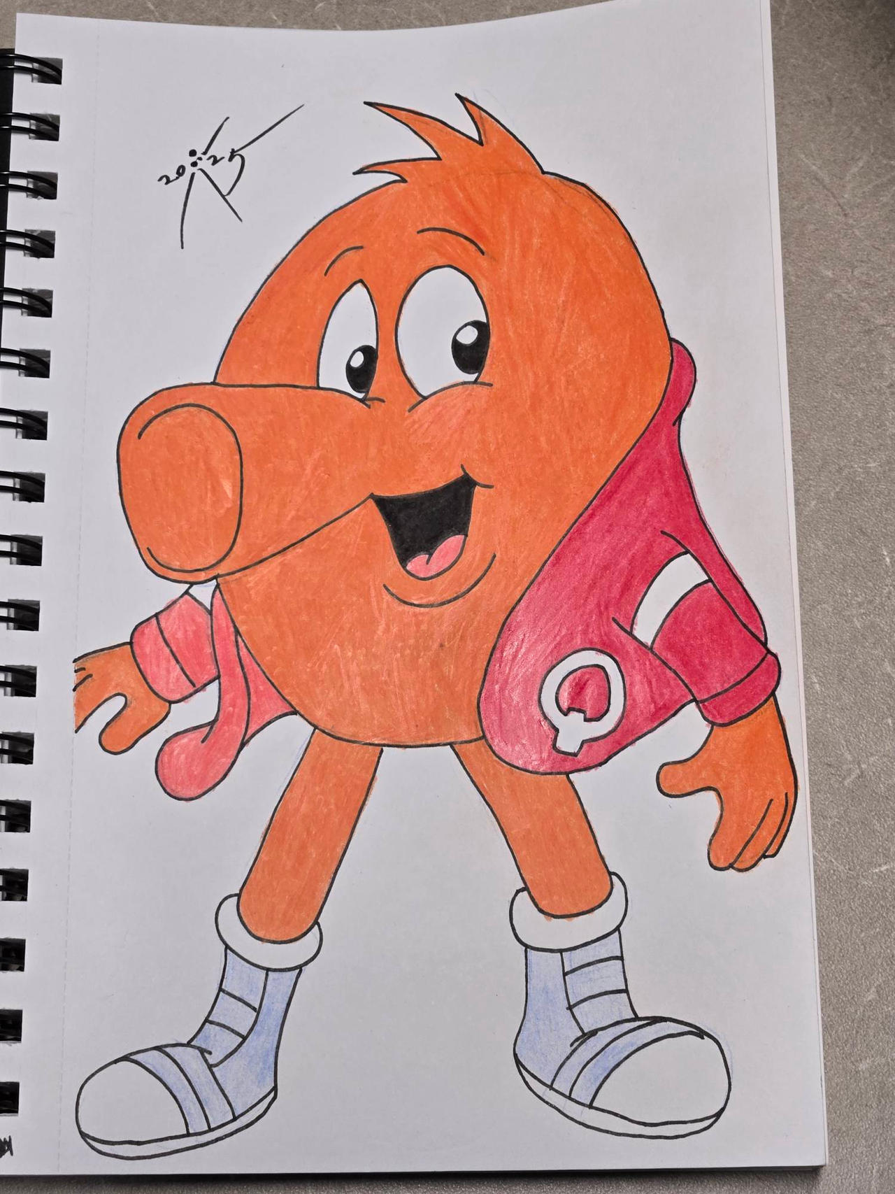 Angry Qubert Q*bert colored by VinaginCain on DeviantArt