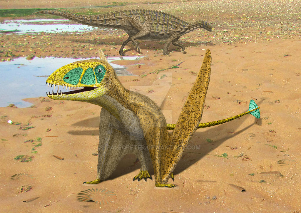 Dimorphodon with Scelidosaurus.