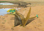 Dimorphodon with Scelidosaurus.