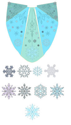 Cape and snowflakes