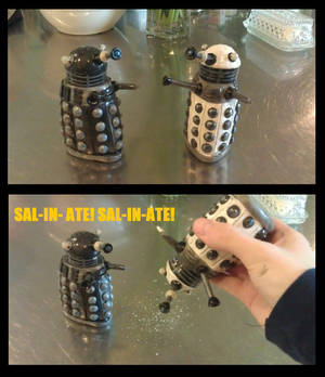 Dalek Salt and Pepper Shakers