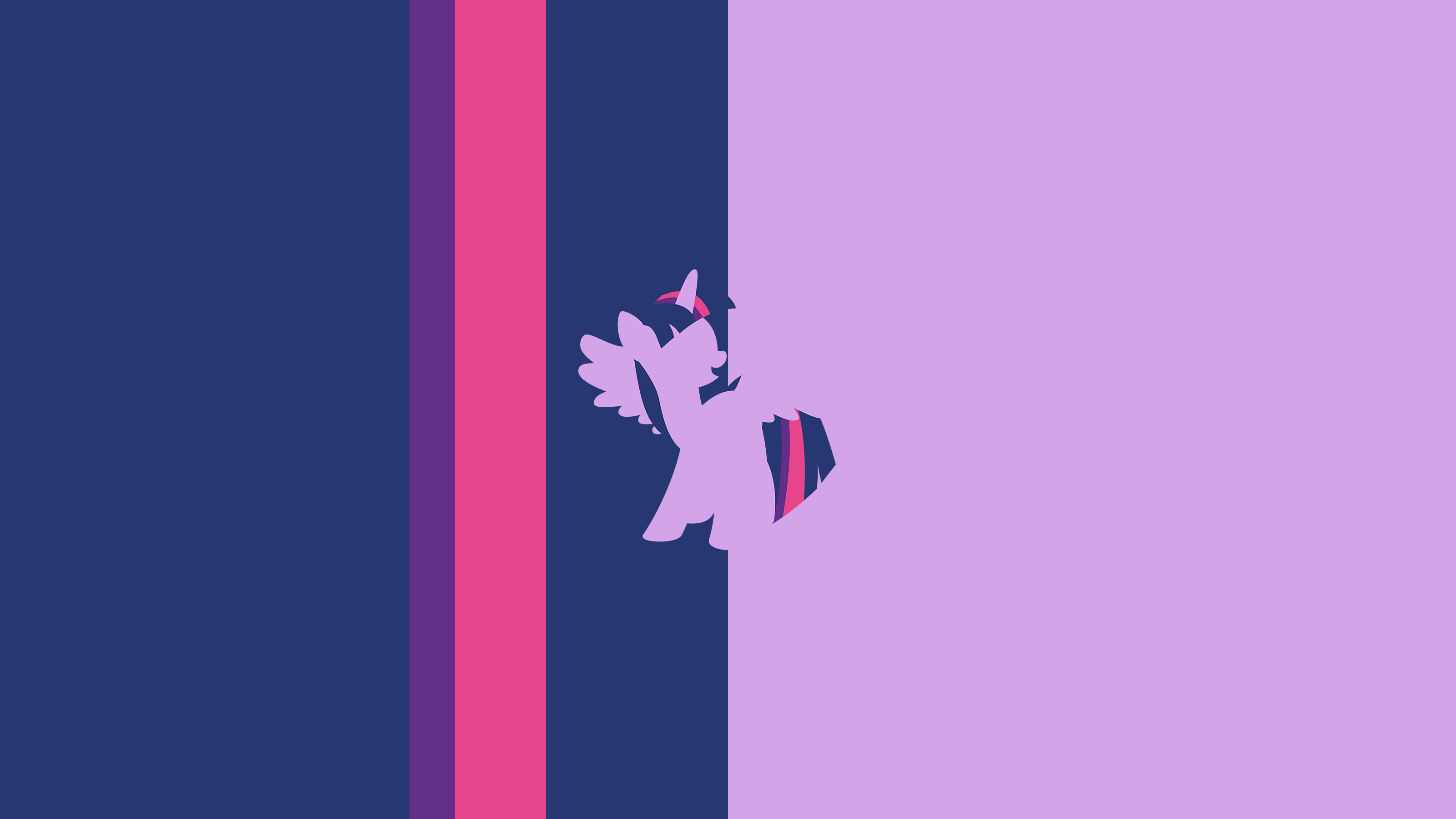 Twilight Sparkle Split Minimal Wallpaper