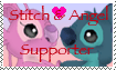 Stitch and Angel Stamp by ExperimentAngel