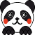 kawaii panda icon